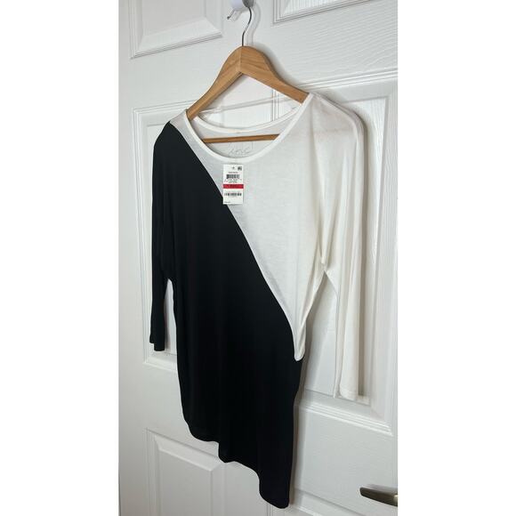 NWT NEW I.N.C. International Concepts Black and White Diagonal Shirt Size XS - Picture 3 of 7